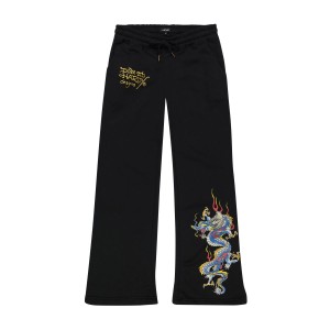 Black Ed Hardy Dragon Sweatpants | BGQXFAL-42