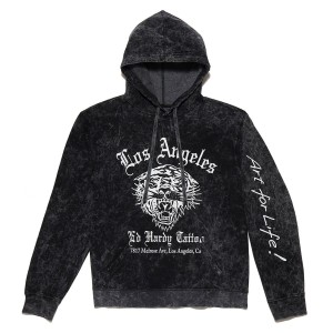 Black Ed Hardy La Tiger Hoodie | WZOASRB-35