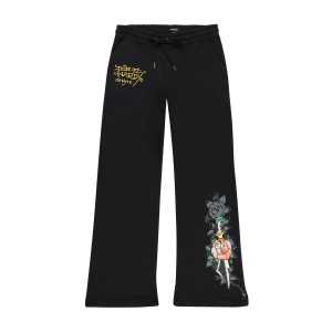 Black Ed Hardy Swallow Sweatpants | VCKBWNX-42