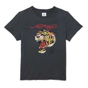 Black Ed Hardy Tiger T-Shirt | SEZRAQB-36