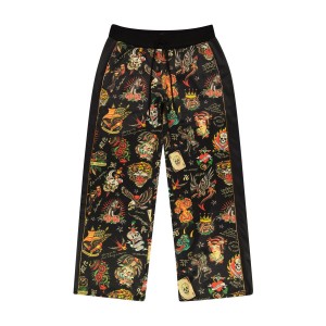 Black Ed Hardy Women's Flashboard Black Track Pant | RSBQCET-82