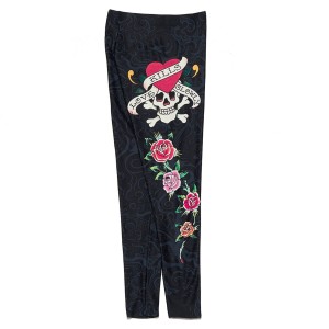 Black Ed Hardy Y2k Tattoo Legging | EVHMLYA-51