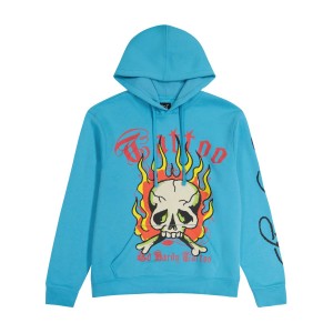 Jewel Ed Hardy Flame Skull Hoodie | YUTINKS-29