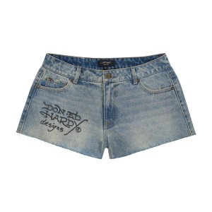 Light Tint Ed Hardy Swallow Denim Shorts | GYQUZPS-54