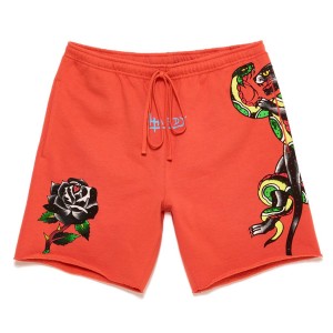 Orange Ed Hardy Panther Short | JOUKDSH-19