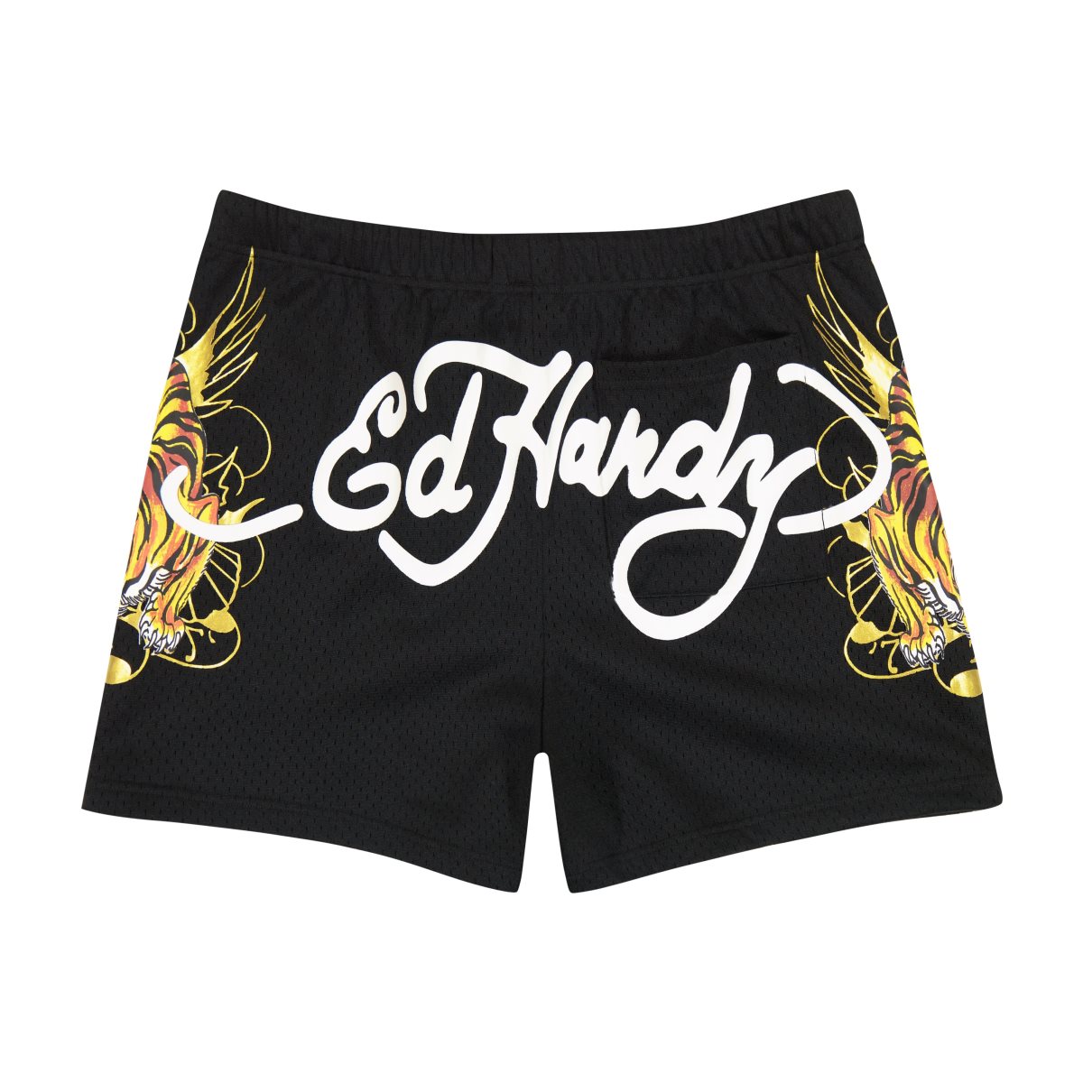 Black Ed Hardy Crawling Tigers Short | DROXZPW-27