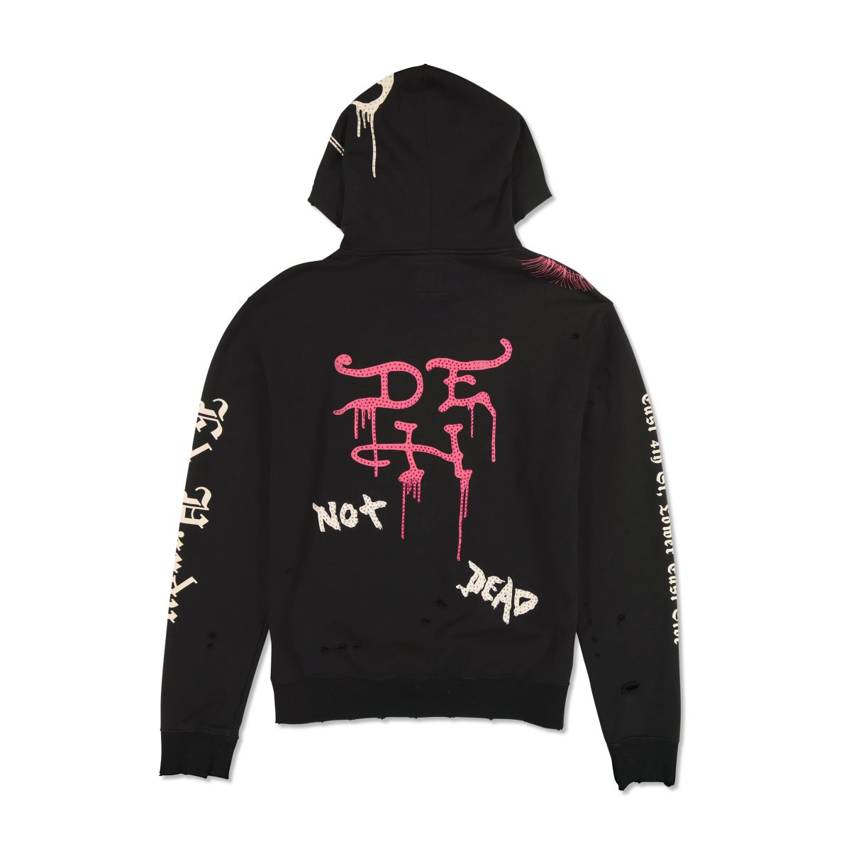 Black Ed Hardy Destroy Skele Hoodie | UWEKZIS-68