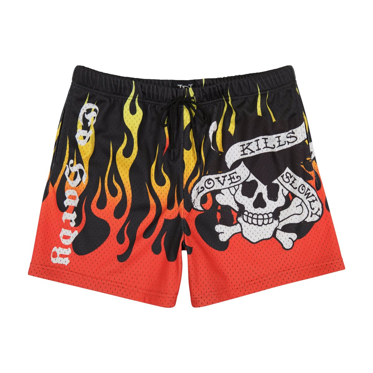 Black Ed Hardy Fire LKS Skull Mens Short | WZODVAK-94