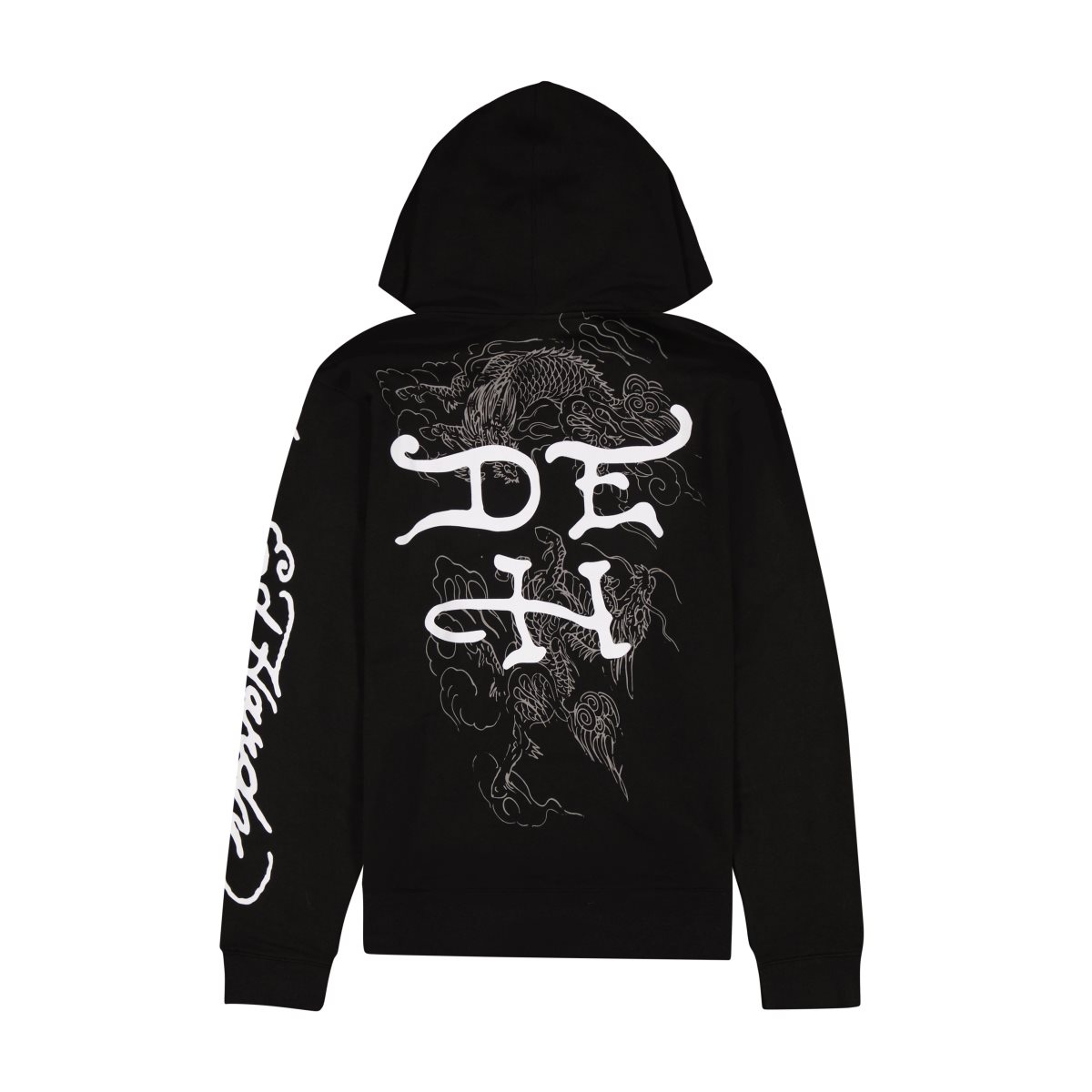 Black Ed Hardy Japan Dragon Mens Hoodie | HOCMIZR-67