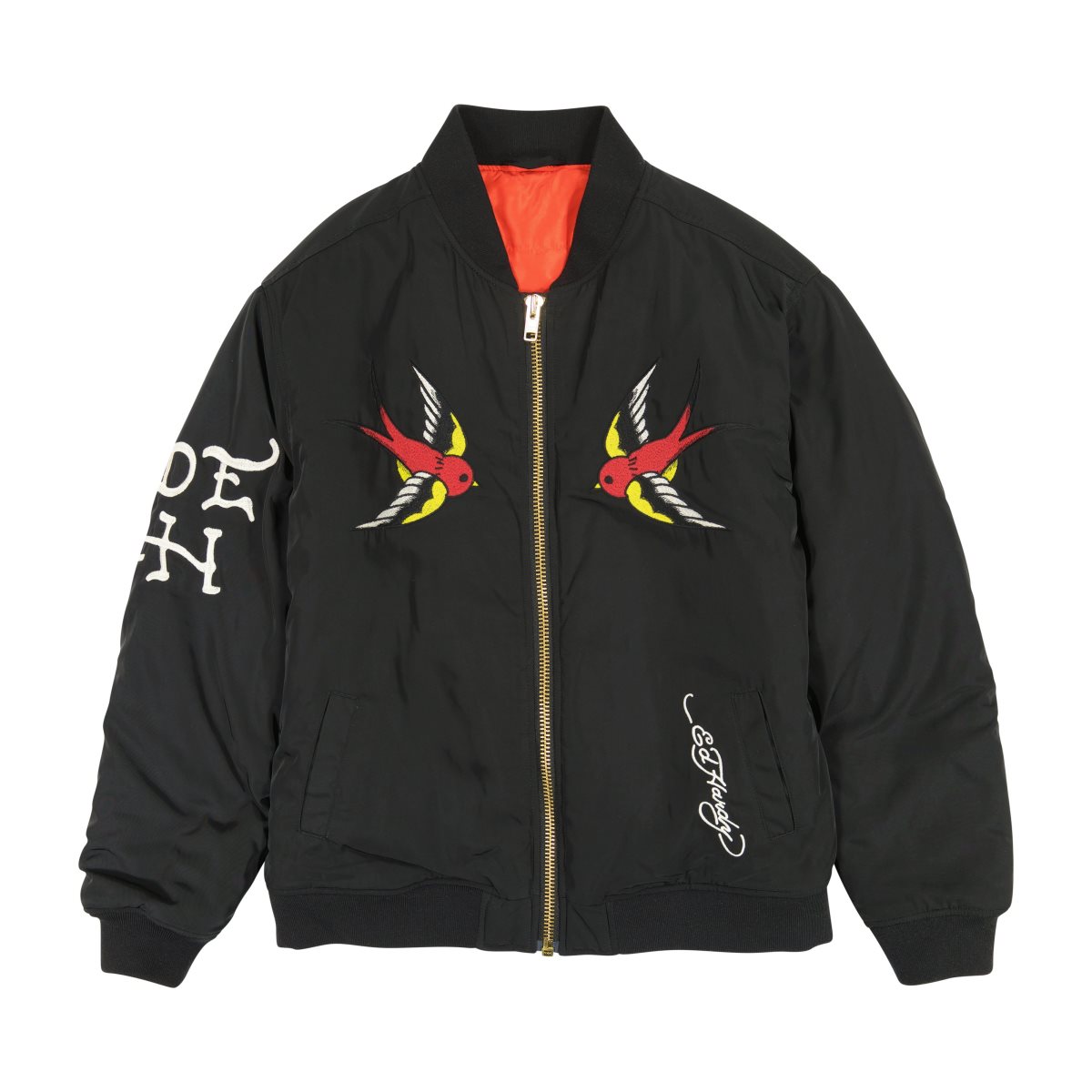 Black Ed Hardy LKS Skull Bomber Jacket | YSZPHMO-57