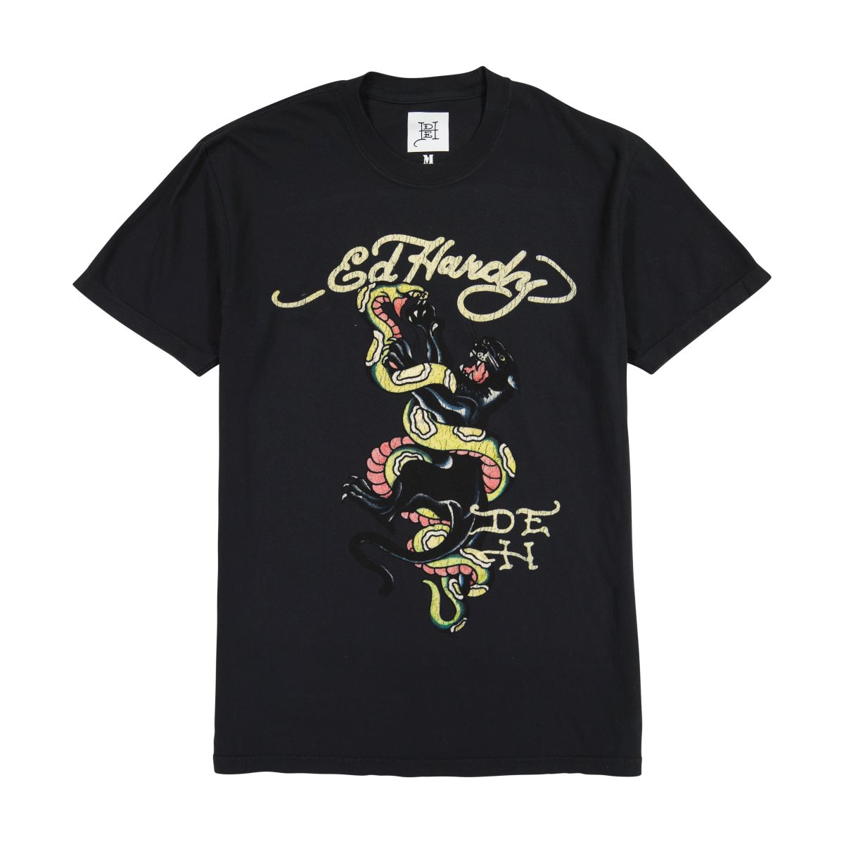 Black Ed Hardy Panther Snake Tee | NTAUCBG-98