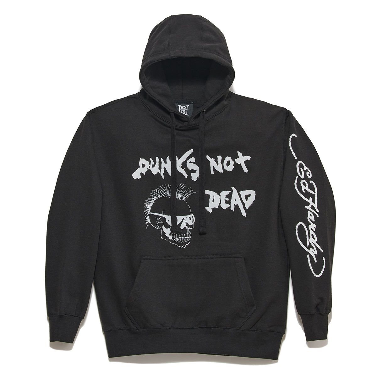 Black Ed Hardy Punks Not Dead Hoodie | NDWIFSU-27