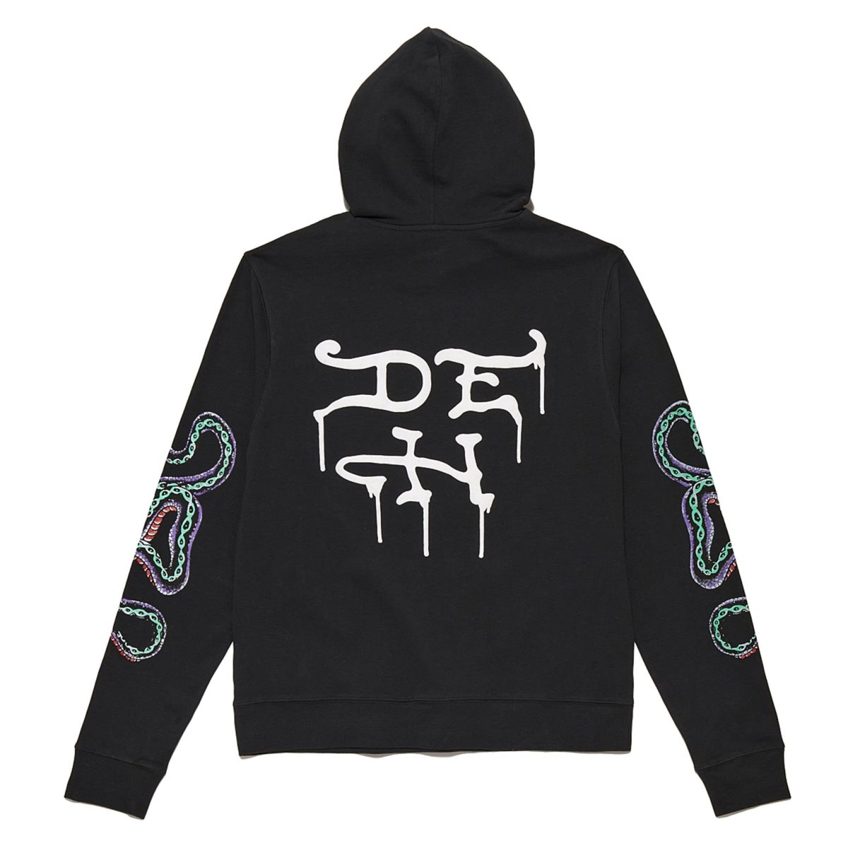 Black Ed Hardy Snake Hoodie | ZBWEVFU-37