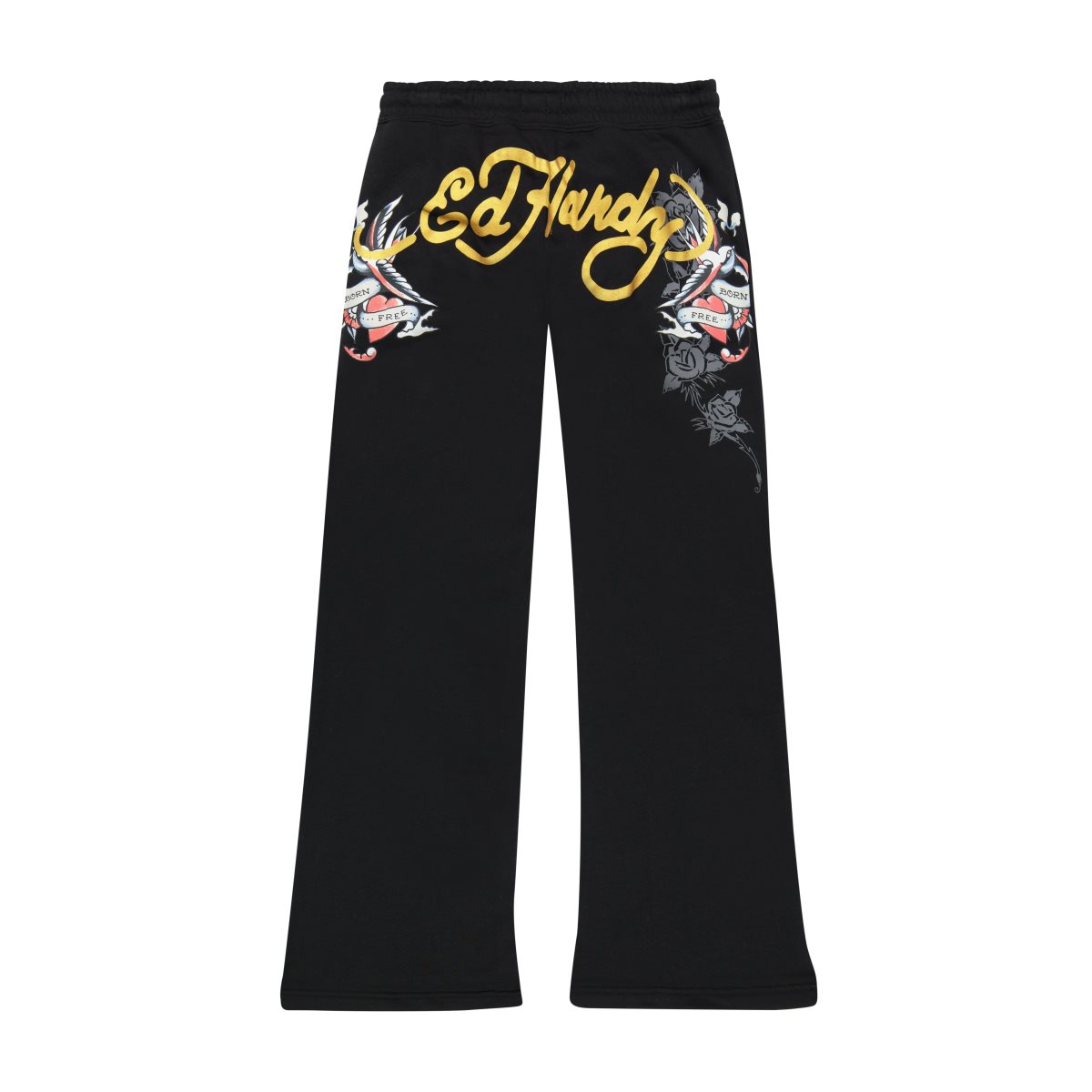 Black Ed Hardy Swallow Sweatpants | VCKBWNX-42