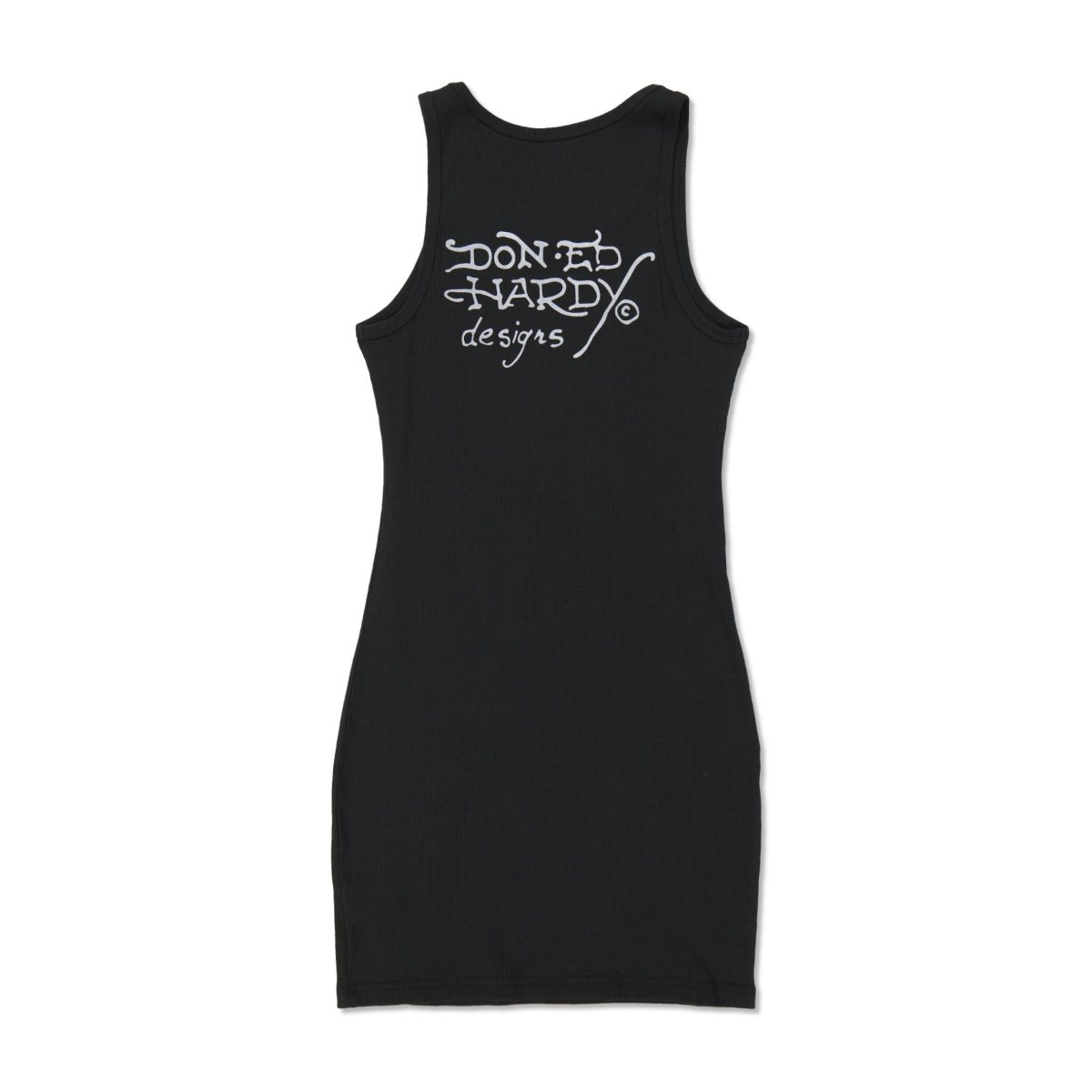 Black Ed Hardy Tiger Rib Tank Dress | GDUAQCZ-49