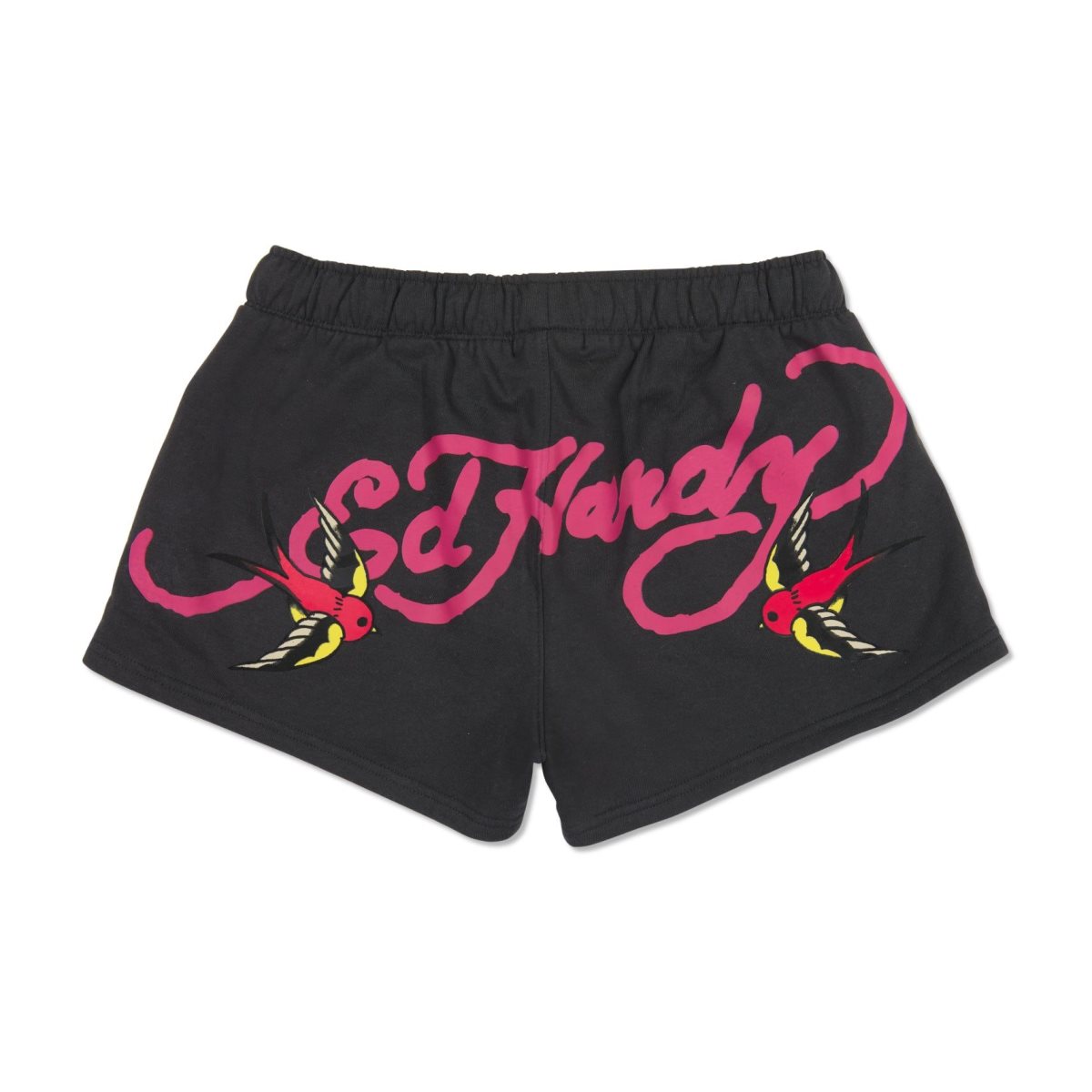 Black Ed Hardy Tiger Swallow Fleece Sweatshort | DGZEMTB-53