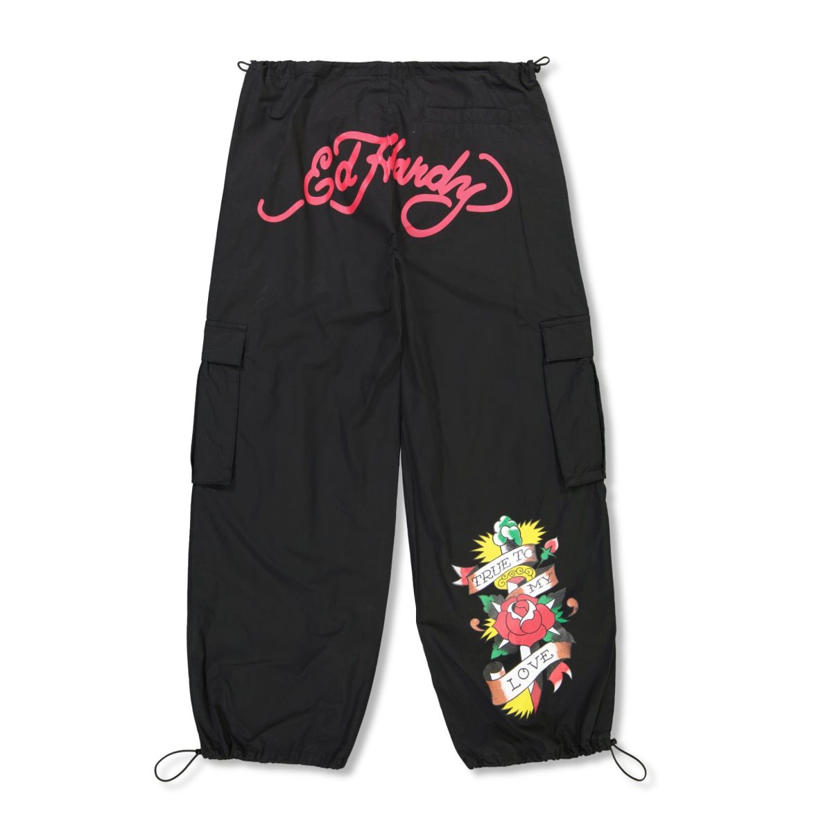 Black Ed Hardy True Love Cargo Pant | HOVWMAR-85