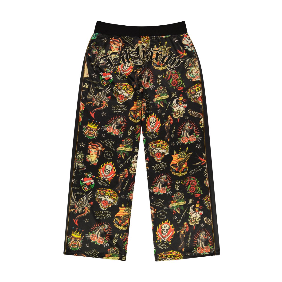 Black Ed Hardy Women's Flashboard Black Track Pant | RSBQCET-82