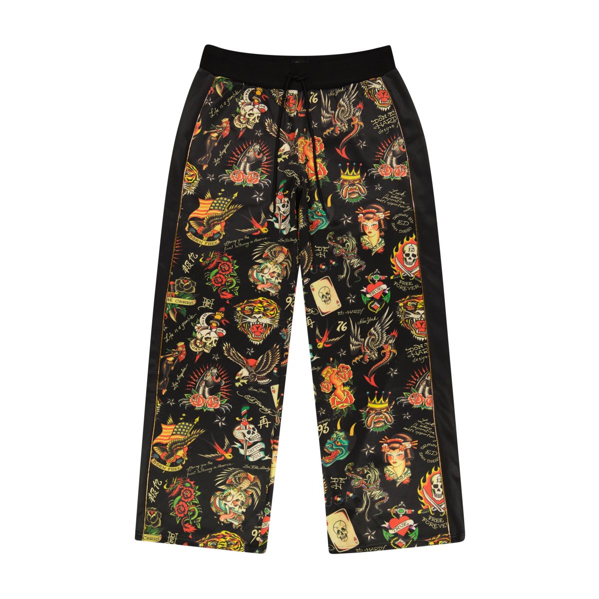 Black Ed Hardy Women\'s Flashboard Black Track Pant | RSBQCET-82