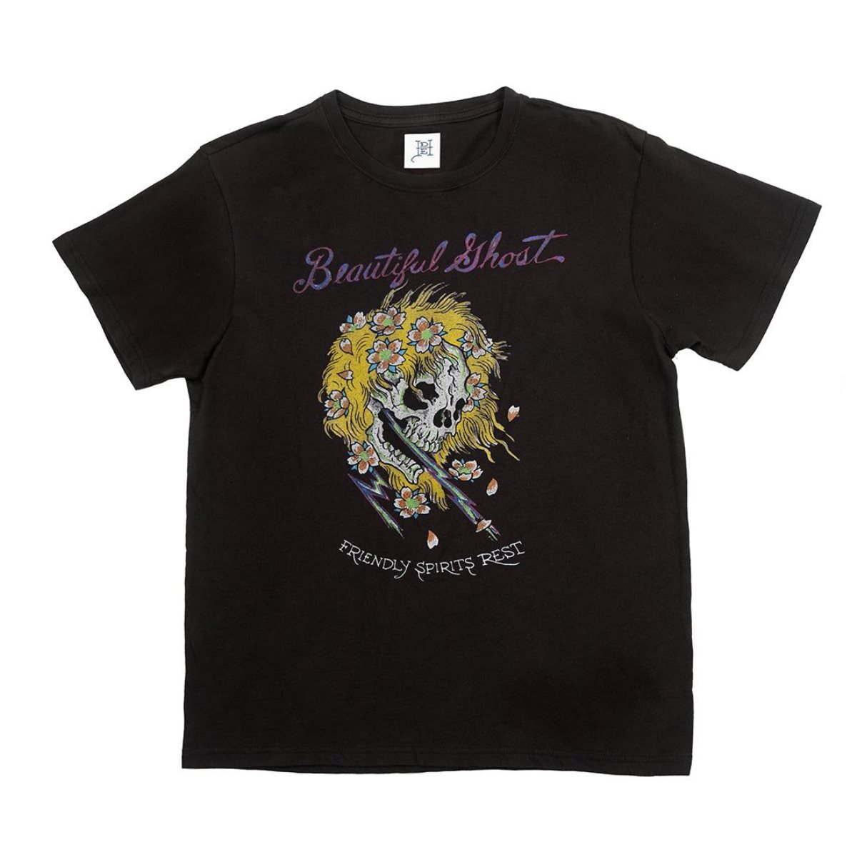 Black Ed Hardy Yellow Hair Skull Tee | BYJFKSC-14