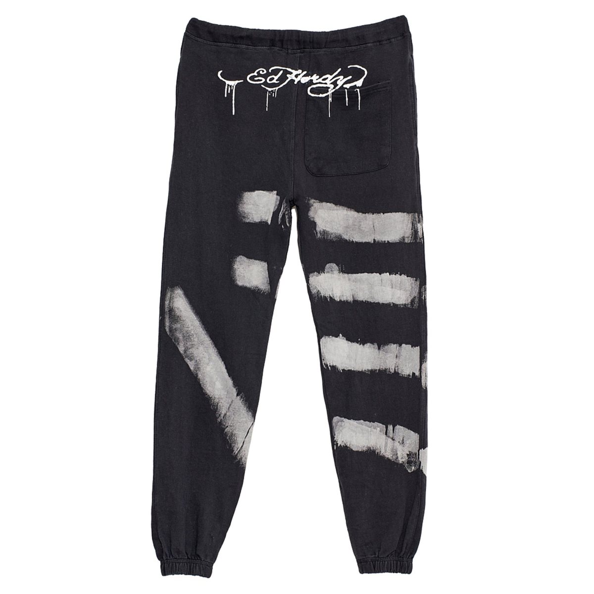 Black White Ed Hardy Dagger Skull Sweatpant | YBCMDIT-67