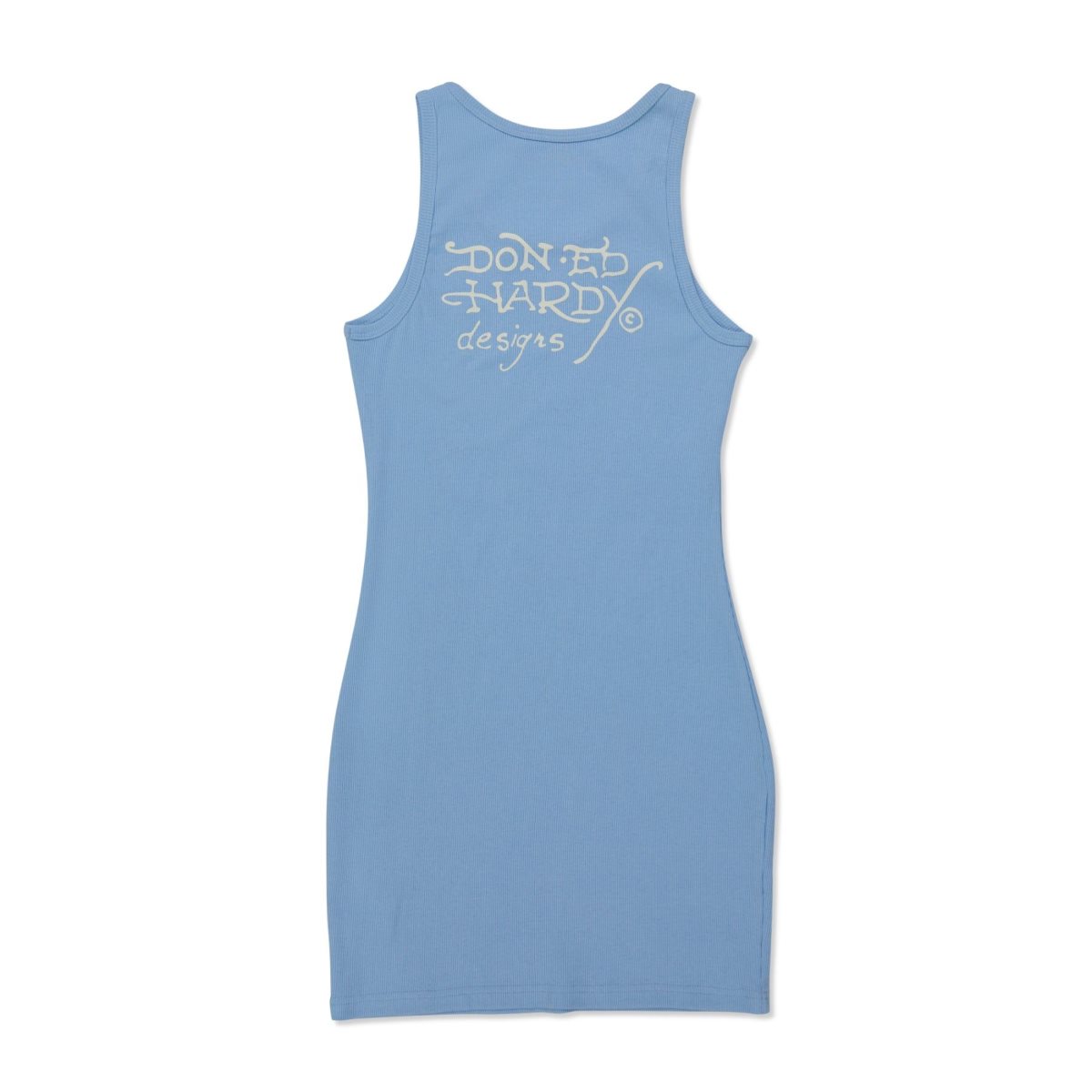 Blue Ed Hardy Dragons Rib Tank Dress | OYQJHLI-95