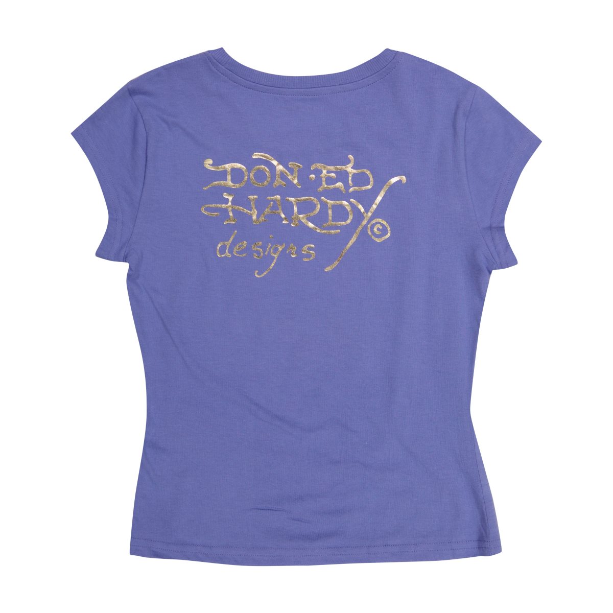 Blue Ed Hardy True Love Cap Sleeve Tee | ULZMGSI-40