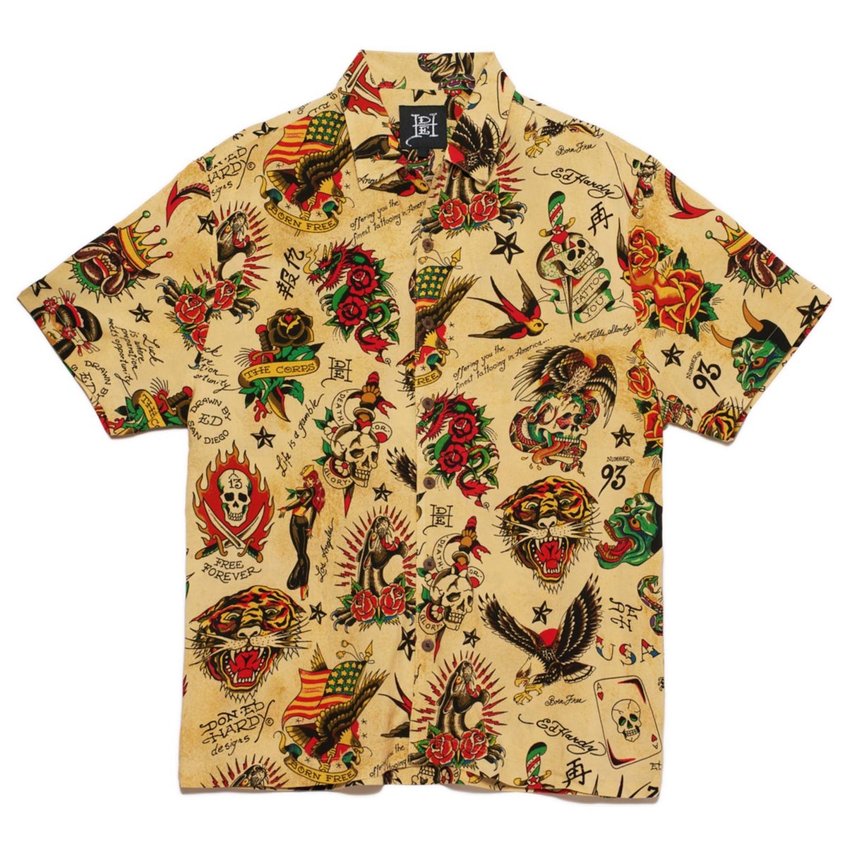 Flashboard Print Ed Hardy Flashboard Camp Shirt | MSDXAUY-58