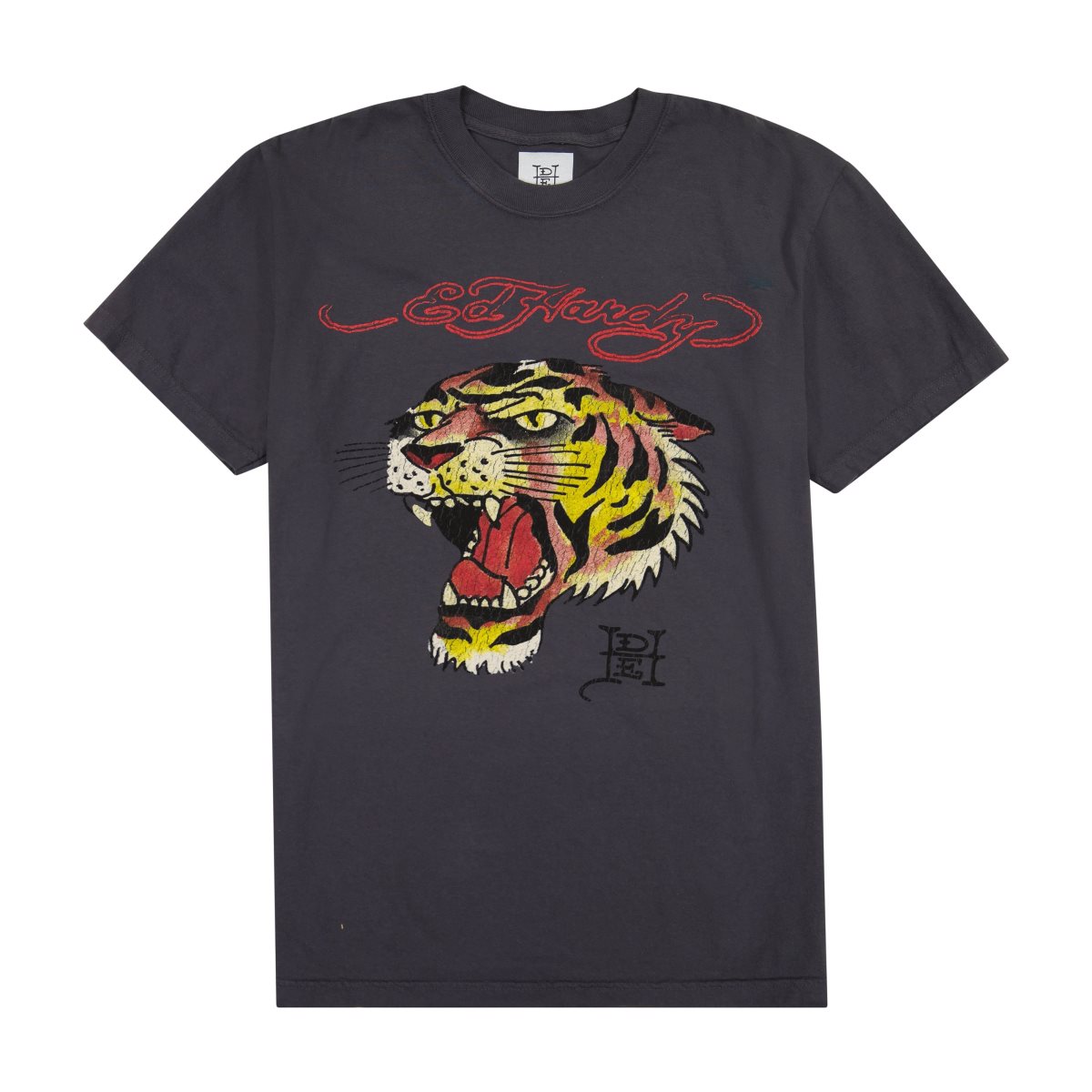 Grey Ed Hardy Profile Tiger Tee | SEBLQNP-30