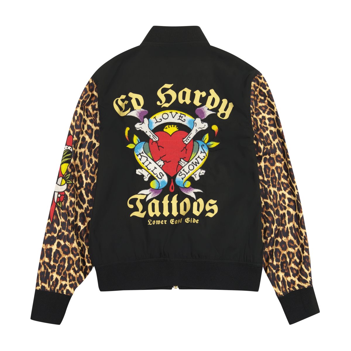 Leopard Ed Hardy Tiger Dagger Souvenir Jacket | LPFQUDJ-64