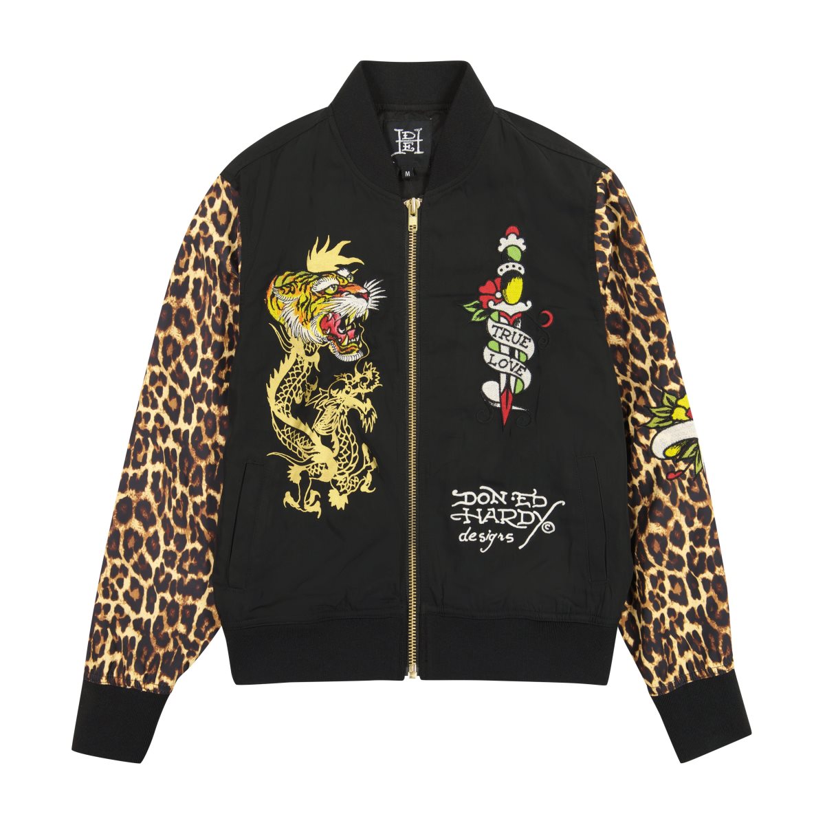 Leopard Ed Hardy Tiger Dagger Souvenir Jacket | LPFQUDJ-64