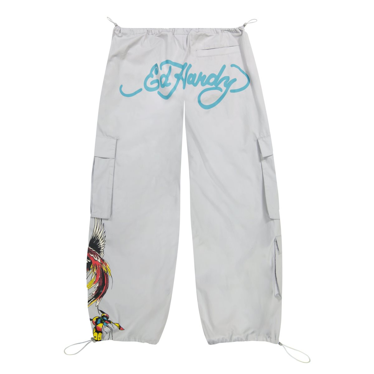 Light Grey Ed Hardy Butterflies Poplin Cargo Pant | LEIGTRF-21