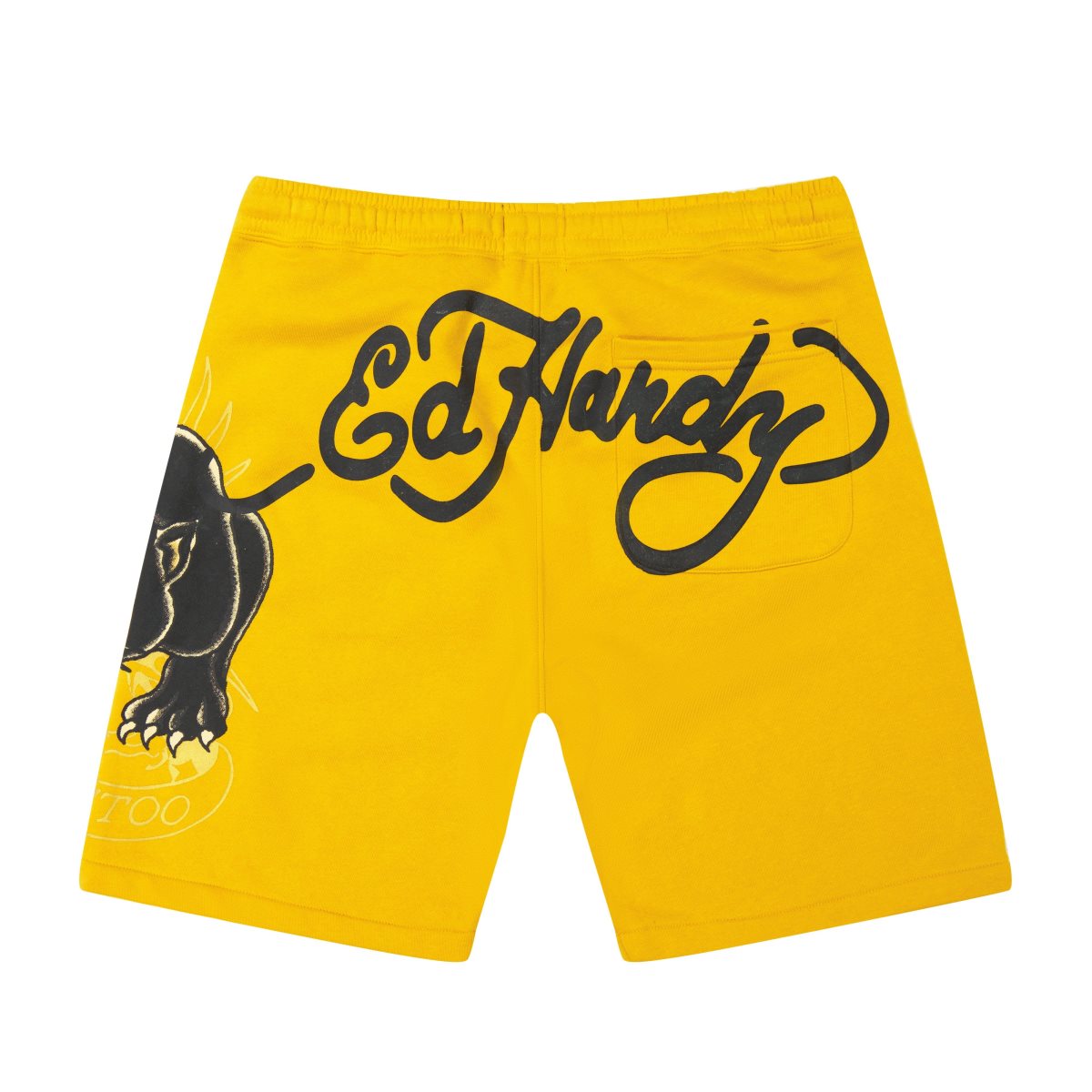 Marigold Ed Hardy Crouching Panther Fleece Short | SEXBUNI-83