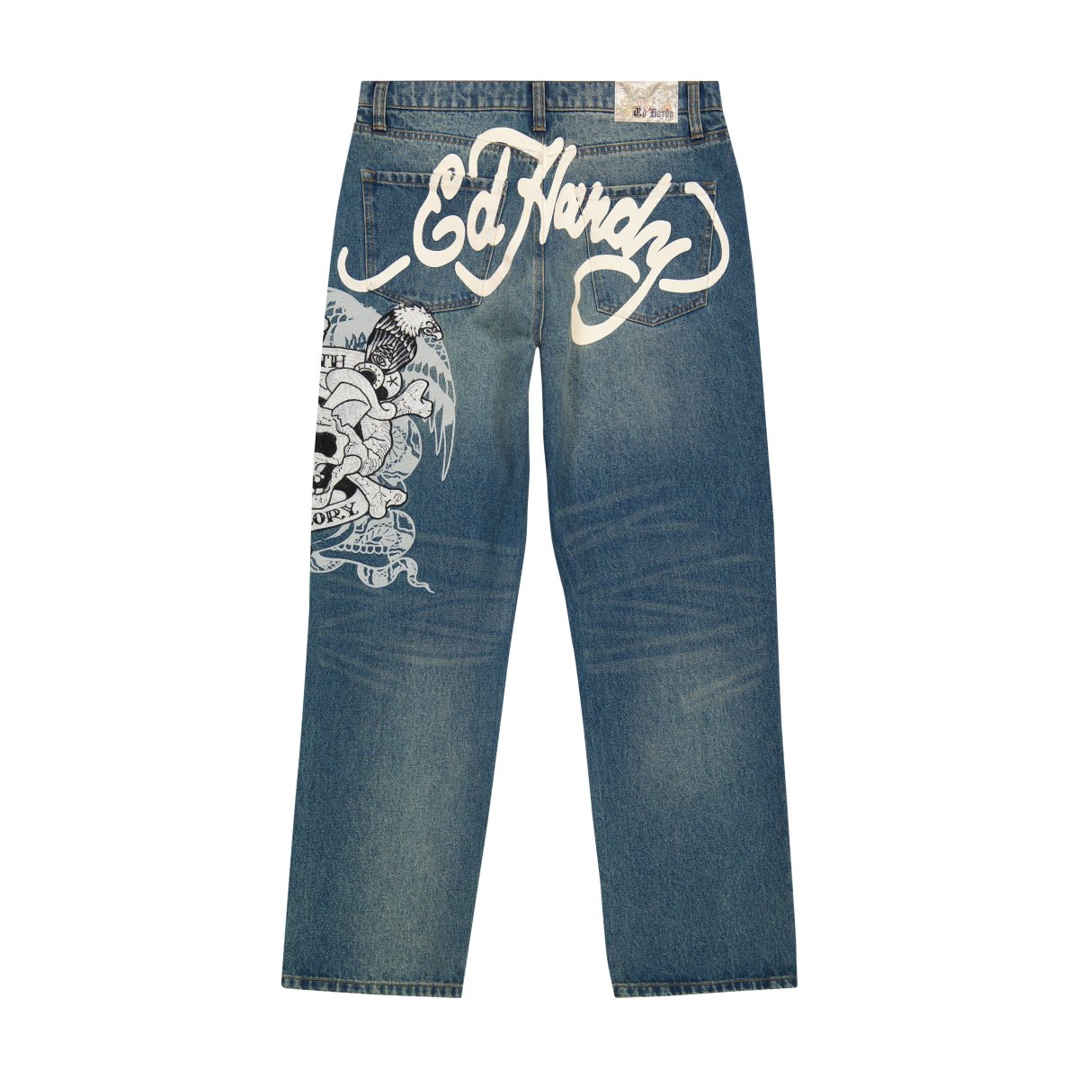 Medium Tint Ed Hardy DG Skull Loose Fit Jean | CIKZNJM-38