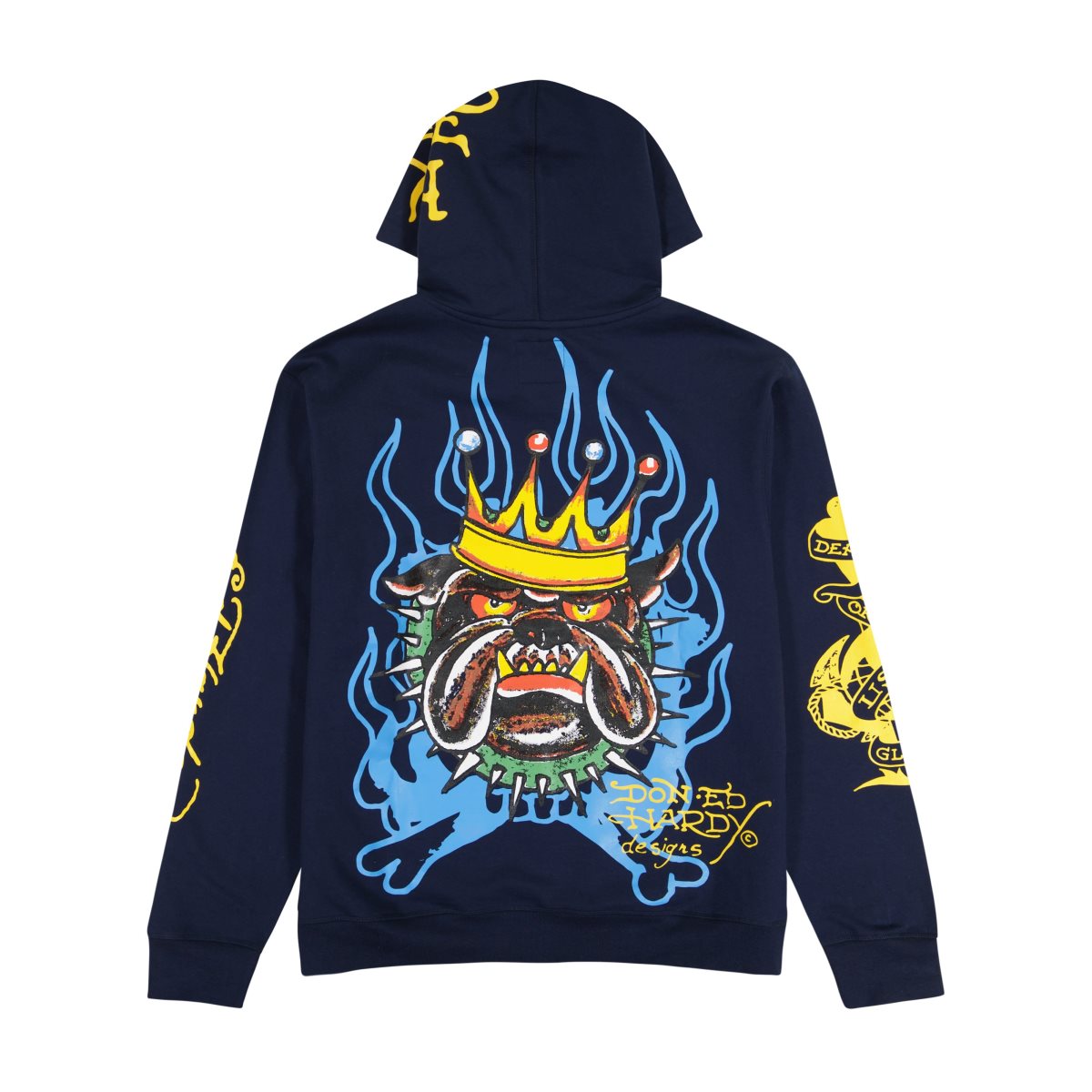 Midnight Ed Hardy Panther Bulldog Hoodie | NGHPULM-45