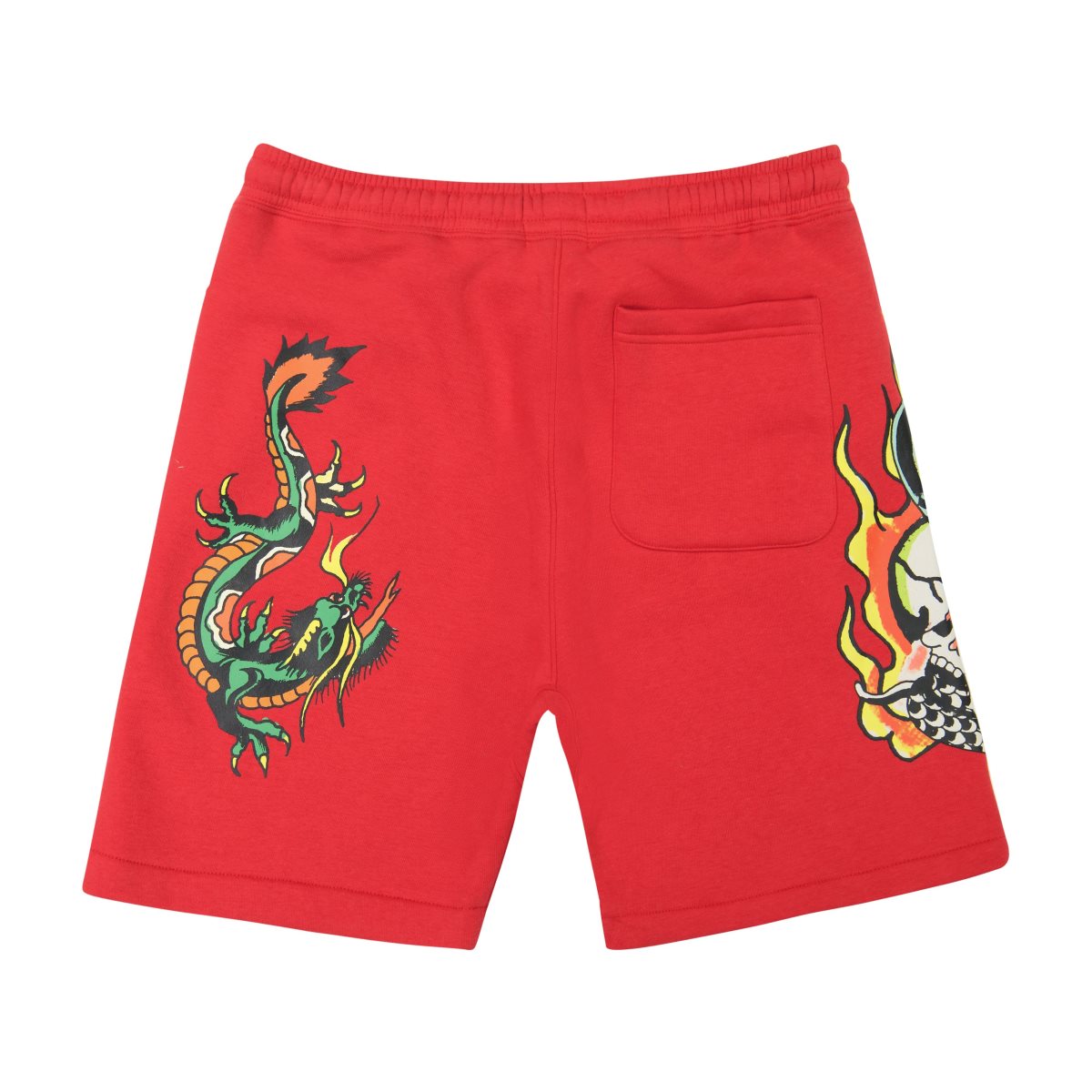 Pink Ed Hardy Flame Cobra Fleece Short | UDWBPQN-42