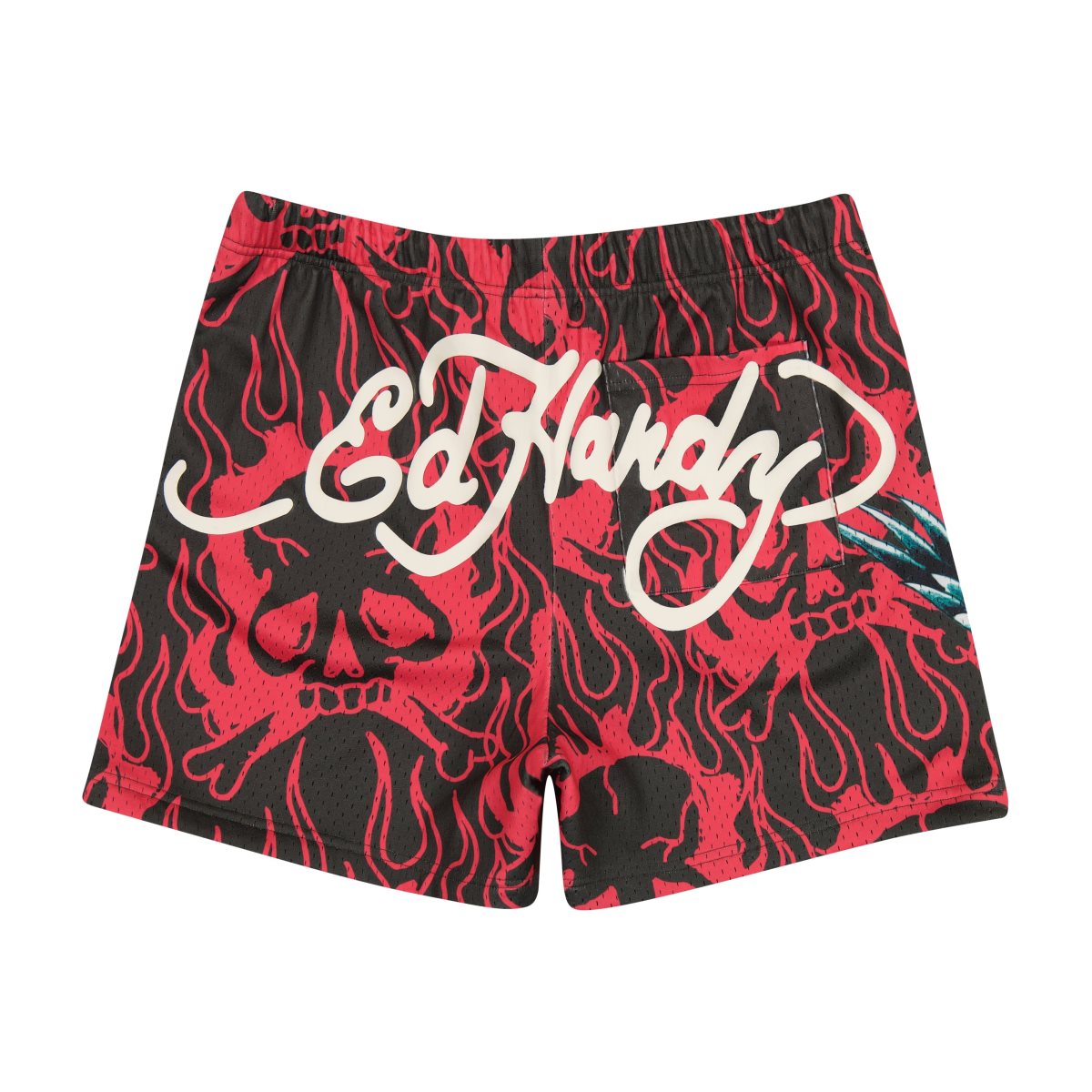 Pink Ed Hardy Panther Dragon Mesh Basketball Short | MUKLGYI-85