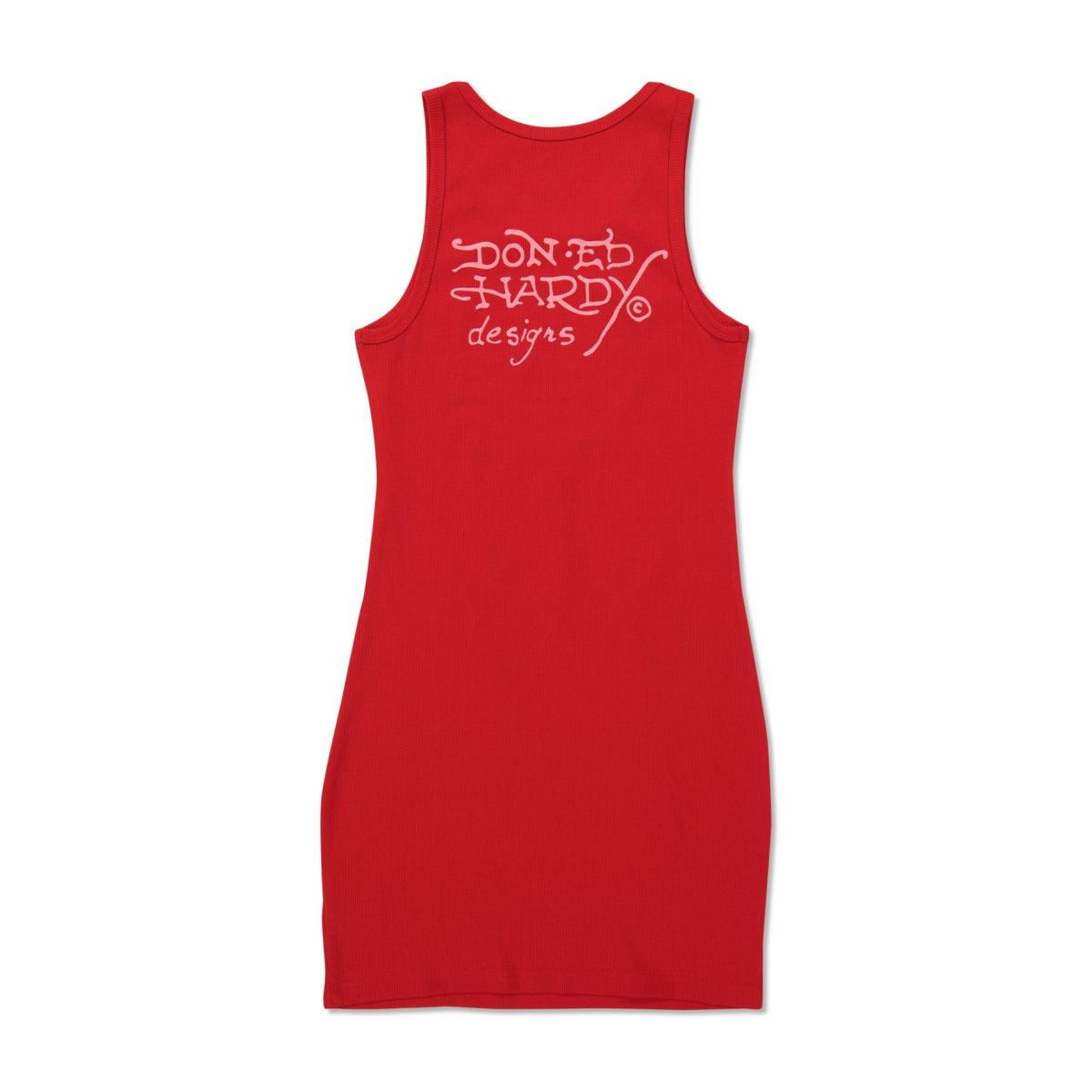 Red Ed Hardy Cobra Rib Tank Dress | CUOFEGI-97