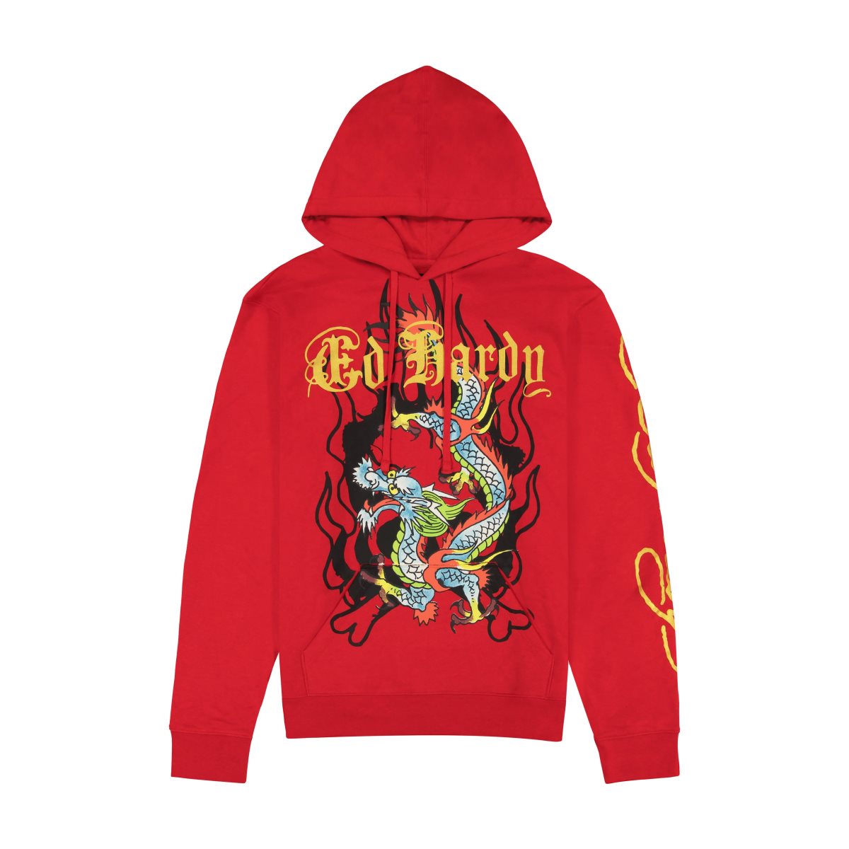 Red Ed Hardy Dragon Mens Hoodie | WEVJLIZ-54