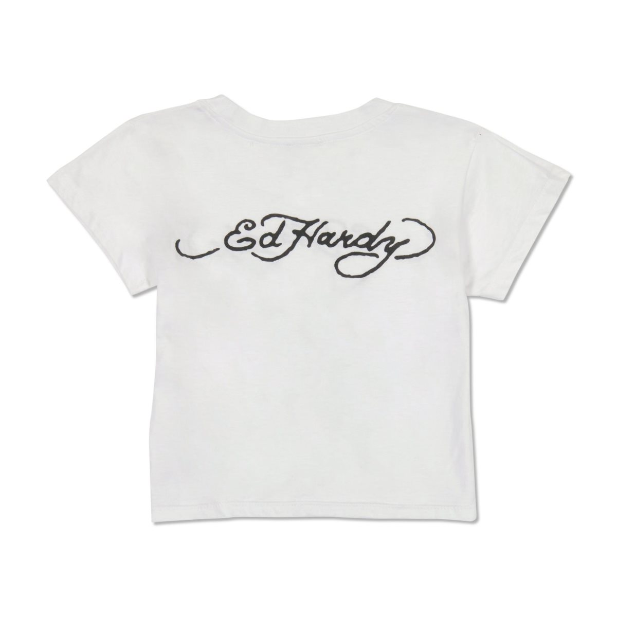 White Ed Hardy Swallow Bird Baby Tee | PJBFWIK-78