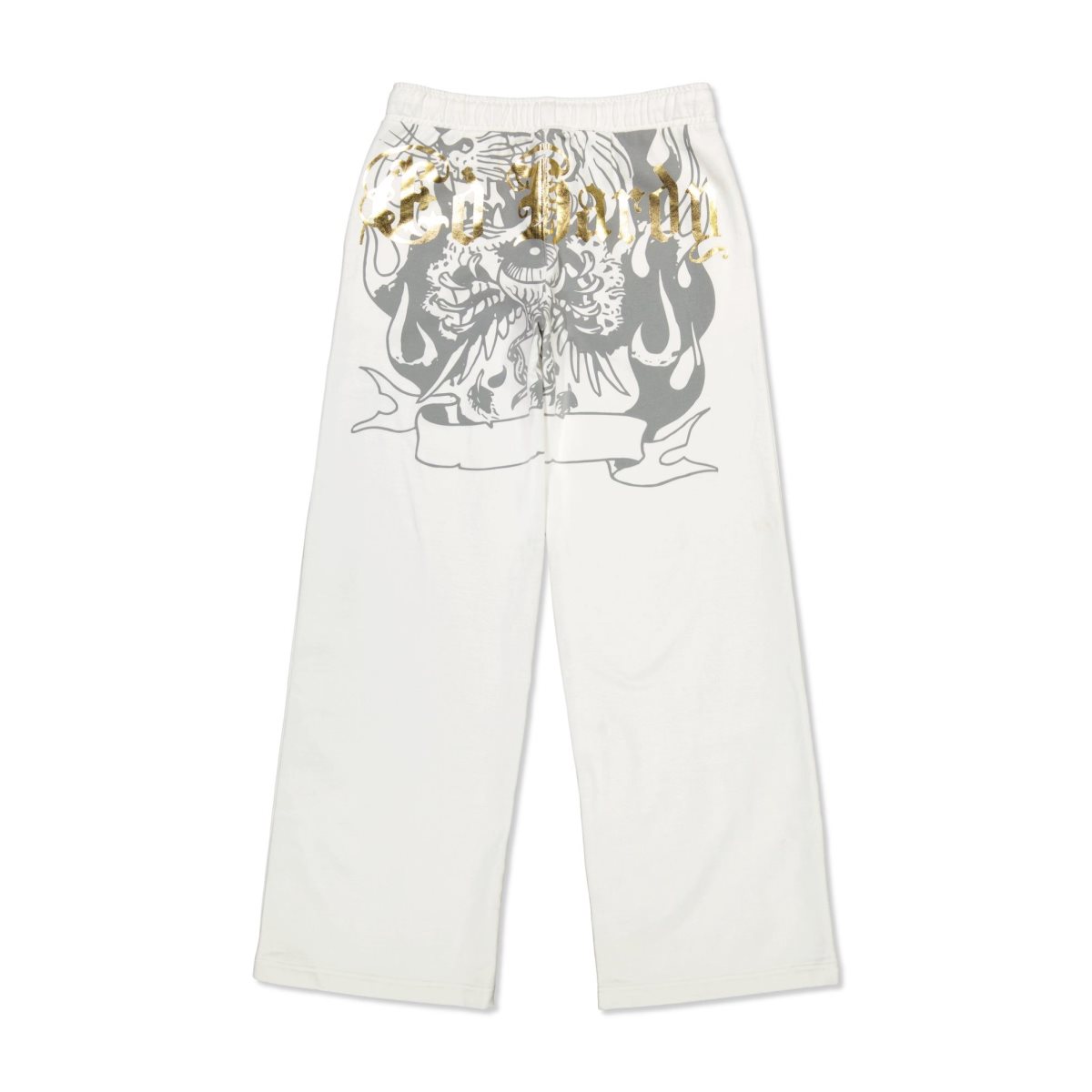 White Ed Hardy Tiger Fleece Sweatpants | WIAQSBL-54