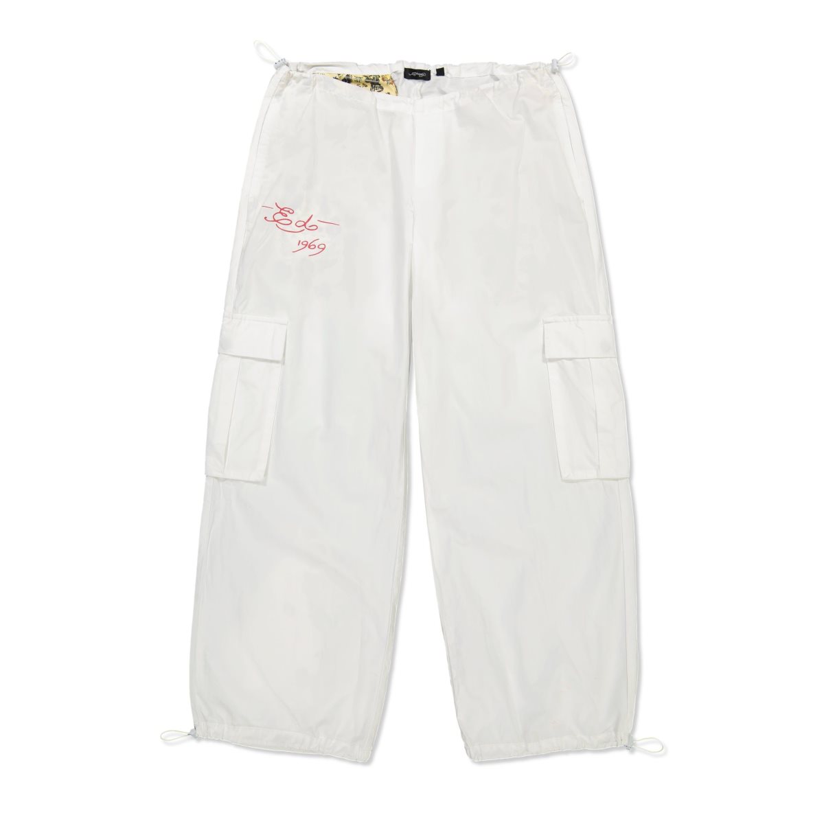 White Ed Hardy Tiger Rose Cargo Pant | PFCXMHU-74